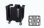 Vollrath - Traex® Adjustable Dish Caddy, Capacity 6 Stacks in Black for 4 to 8 (10.2 to 20.3) Round Plates/Bowls - SAC-6-06