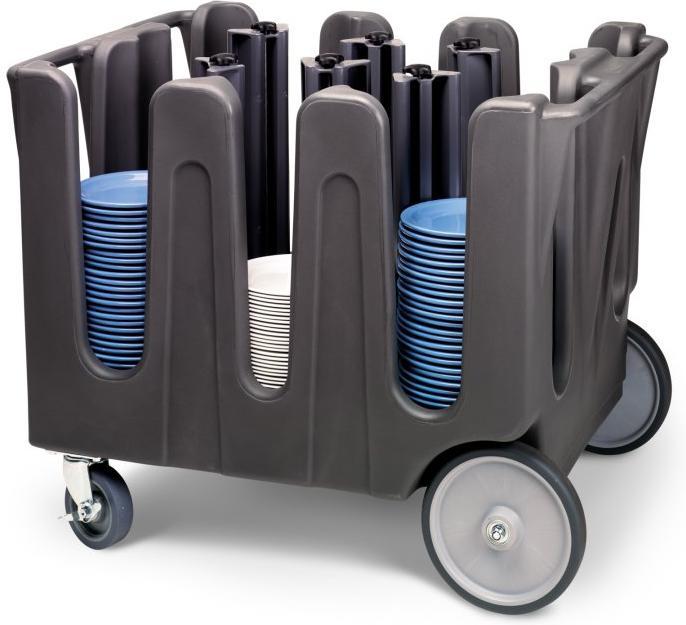 Vollrath - Traex® Adjustable Dish Caddy, Capacity 6 or 5 Stacks in Gray for 8-5/8 to 9-1/8 or 9-1/8 to 10-5/8 Round Plates/Bowls - ADC-6