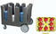 Vollrath - Traex® Adjustable Dish Caddy, Capacity 8 Stacks in Gray for 7-1/8 to 8-/12 (18.1 to 21.6) Round Plates - ADC-8