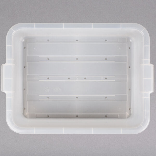 Vollrath - Traex Color-Mate 20" x 15" x 5" Clear Perforated Drain Box - 1511-C13