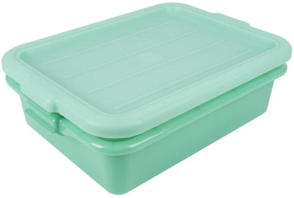 Vollrath - Traex Color-Mate 20" x 15" x 5" Green Food Storage Drain Box Set with Recessed Lid - 1501-C19