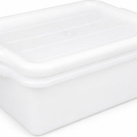 Vollrath - Traex Color-Mate 20" x 15" x 7" White Food Storage Drain Box Set with Recessed Lid - 1505-C05