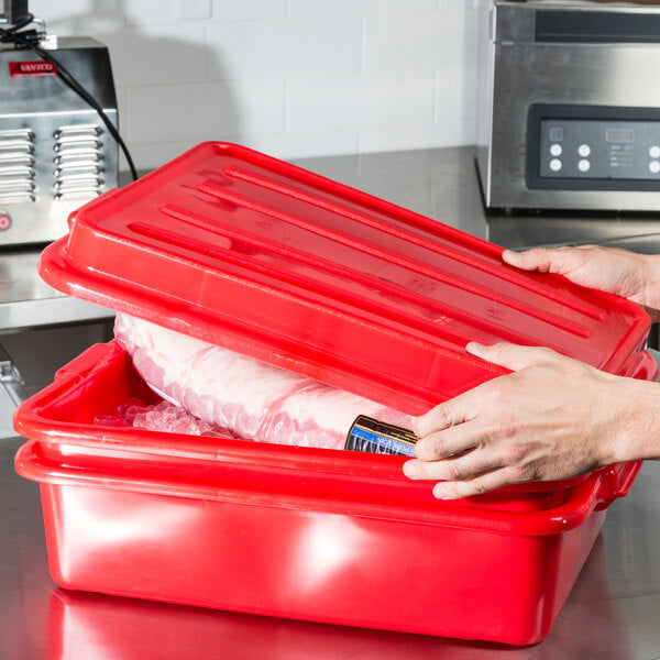 Vollrath - Traex® ™ Combo Sets with Snap-On Lid, 22.5" x 15.625" x 7.5" in Red - 1551-C02