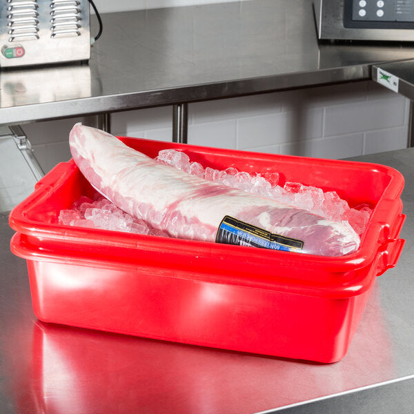 Vollrath - Traex® ™ Combo Sets with Snap-On Lid, 22.5" x 15.625" x 7.5" in Red - 1551-C02