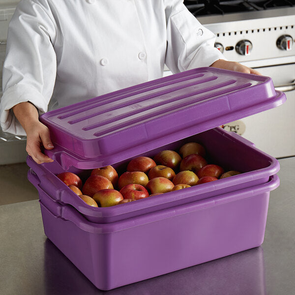 Vollrath - Traex® ™ Combo Sets with Snap-On Lid, 22.5" x 15.625" x 9.5" in Purple - 1535-C80