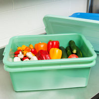 Vollrath - Traex® Drain Box Set in Green, Raised Lid, 22.5" x 15.5" x 9" - 1535BRS6-C19