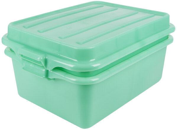 Vollrath - Traex® ™ Drain Box Set in Green, Raised Lid, 22.5" x 15.625" x 9.5" - 1535-C19