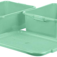 Vollrath - Traex® Drain Box Set in Green, Recessed Lid, 20" x 15" x 8" - 1507-C19