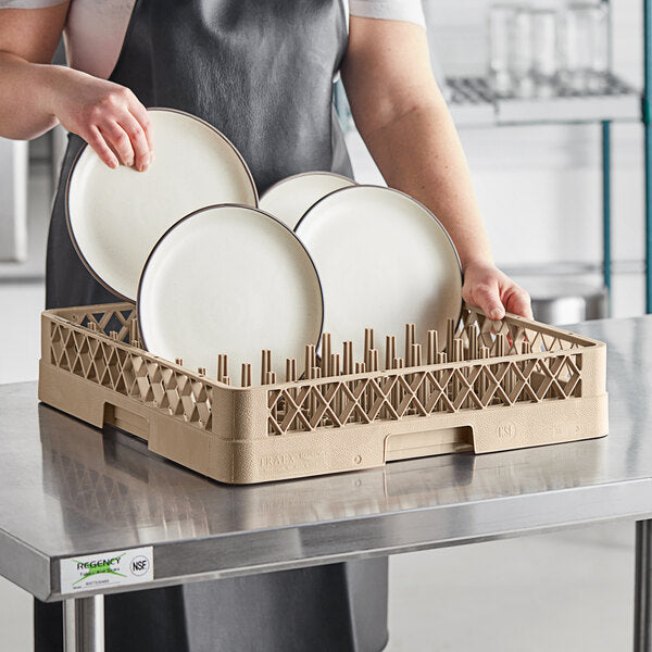 Vollrath - Traex® Full-Size Plate Rack, Plate and Tray, Peg Height 2.875 in Beige - TR3