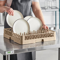 Vollrath - Traex® Full-Size Plate Rack, Plate and Tray, Peg Height 2.875 in Beige - TR3