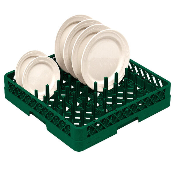 Vollrath - Traex® Full-Size Plate Rack, Plate and Tray, Peg Height 2.875 in Green - TR3-19