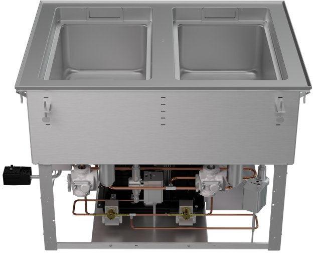 Vollrath - Two-Well 208–240V Hot, Cold, Frozen Drop-In Unit with Auto Drain - FC-HCF-02208-AD
