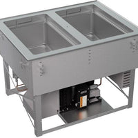 Vollrath - Two-Well 208–240V Hot, Cold, Frozen Drop-In Unit with Auto Drain - FC-HCF-02208-AD