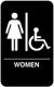 Vollrath - Women’s Handicap-Accessible-Bathroom Braille Symbol Sign - 5630