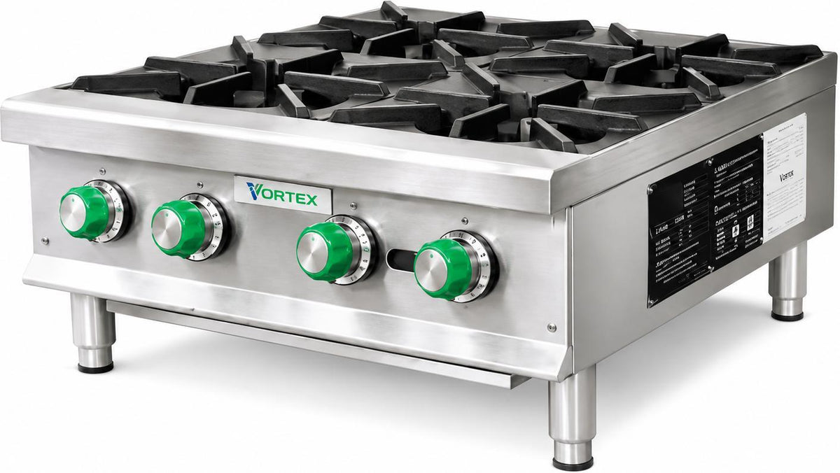 Vortex - 24" 4-Burner Gas Hot Plate - VRX-424-HP