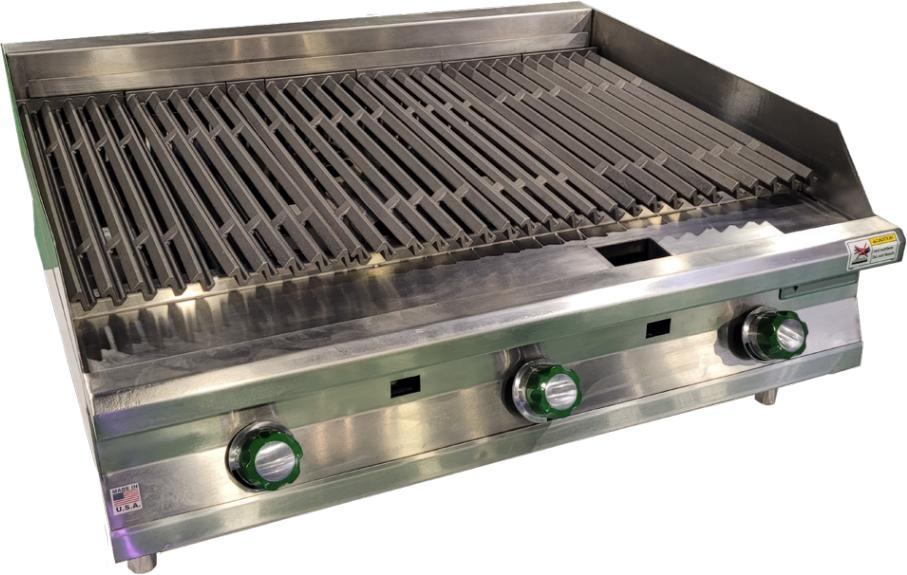 Vortex - 36" Radiant Gas Charbroiler - VRX-36-RB
