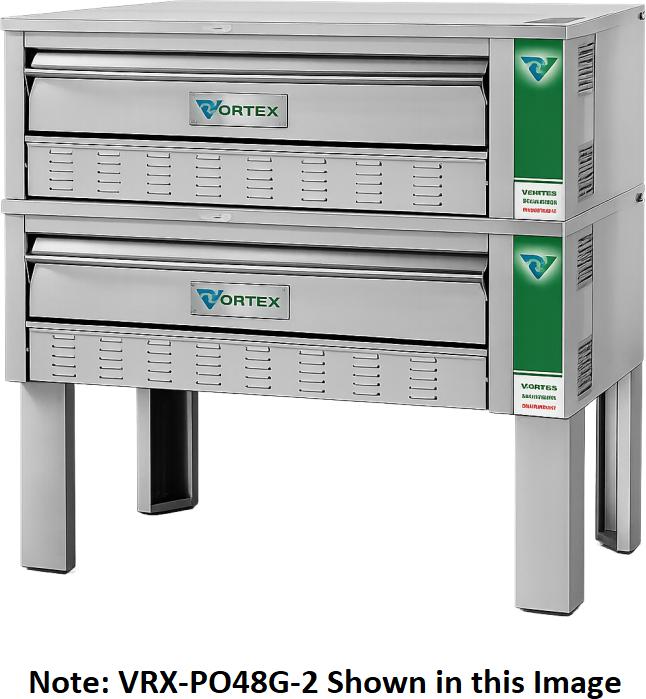 Vortex - 72" Double Stack Gas Pizza Deck Oven - VRX-PO72G-2