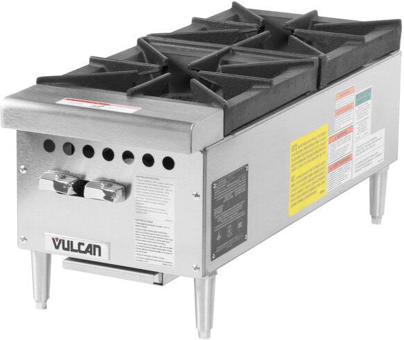 Vulcan - 12" Gas Countertop Hotplate with 2 Burners - VCRH12