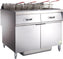 Vulcan - 2-Tank 100 lb Total Capacity Electric Floor Fryer, Analog Controls, KleenScreen Filtration - 2ER50AF-2