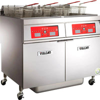 Vulcan - 2-Tank 170-180 lb Total Capacity Electric Floor Fryer, Computer Controls, KleenScreen for 85 - 2ER85CF-2