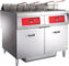 Vulcan - 2-Tank 170-180 lb Total Capacity Electric Floor Fryer, Digital Controls, KleenScreen - 2ER85DF
