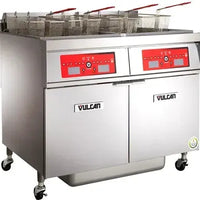 Vulcan - 2-Tank 170-180 lb Total Capacity Electric Floor Fryer, Digital Controls, KleenScreen for 85 - 2ER85DF-2