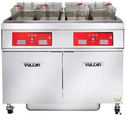 Vulcan - 2-Tank 170-180 lb Total Capacity Electric Floor Fryer, Digital Controls, KleenScreen for 85 - 2ER85DF-2