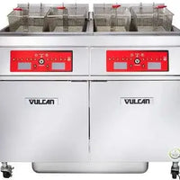Vulcan - 2-Tank 170-180 lb Total Capacity Electric Floor Fryer, Digital Controls, KleenScreen for 85 - 2ER85DF-2