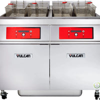 Vulcan - 2-Tank 170-180 lb Total Capacity Electric Floor Fryer, Digital Controls, KleenScreen for 85 - 2ER85DF-2