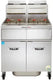 Vulcan - 2-Tank 170-180 lb Total Capacity Nat. Gas Floor Fryer, Computer Controls, KleenScreen - 2TR85CF