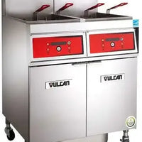 Vulcan - 2-Tank 170-180 lb Total Capacity Nat. Gas Floor Fryer, Computer Controls, KleenScreen - 2VK85CF