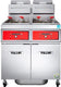 Vulcan - 2-Tank 170-180 lb Total Capacity Nat. Gas Floor Fryer, Computer Controls, KleenScreen - 2VK85CF