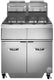 Vulcan - 2-Tank 90-100 lb Total Capacity Gas Floor Fryer, Analog Controls, KleenScreen Filtration - 2GRA45AF