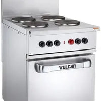 Vulcan - 24" Endurance Electric Range with 4 French Plates, Standard Oven, 208V - EV24S-4FP-208