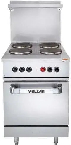Vulcan - 24" Endurance Electric Range with 4 French Plates, Standard Oven, 480V - EV24S-4FP-480