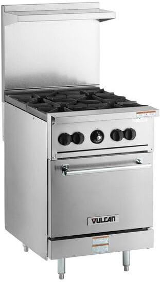 Vulcan - 24" Endurance Gas Range with 4 Burners, Standard Oven - 24S-4B