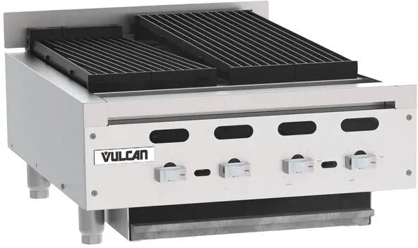 Vulcan - 25-1/8" Countertop Charbroiler with 4 Burners - VACB25