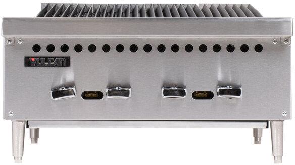 Vulcan - 25-3/8" Gas Countertop Charbroiler with 4 Burners - VCRB25