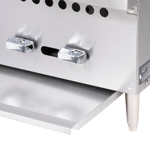 Vulcan - 25-3/8" Gas Countertop Charbroiler with 4 Burners - VCRB25