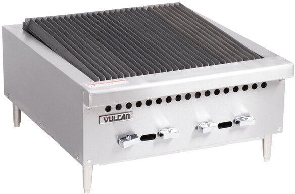 Vulcan - 25-3/8" Gas Countertop Charbroiler with 4 Burners - VCRB25