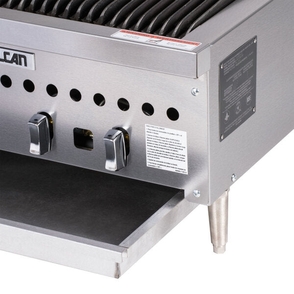 Vulcan - 25.25" Gas Countertop Standard Duty Radiant Charbroiler with Manual Control - VCCB25