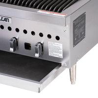 Vulcan - 25.25" Gas Countertop Standard Duty Radiant Charbroiler with Manual Control - VCCB25