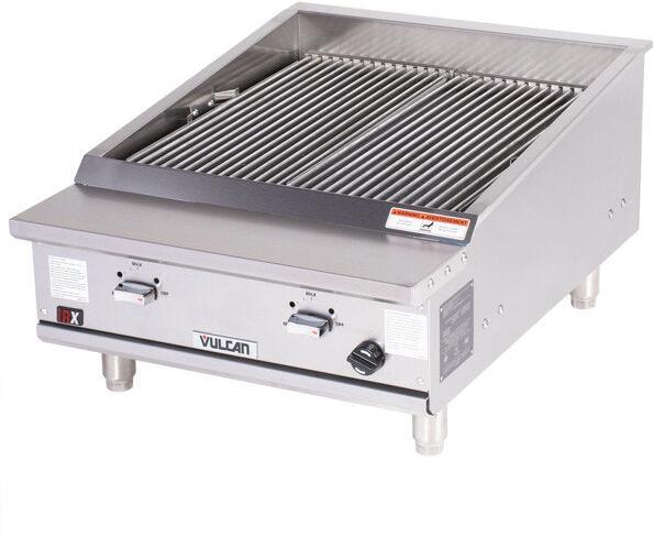 Vulcan - 25.38" Gas Countertop Standard Duty Infrared Charbroiler with Manual Control - VTEC25