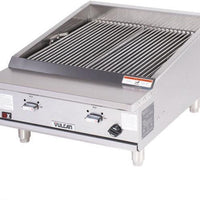 Vulcan - 25.38" Gas Countertop Standard Duty Infrared Charbroiler with Manual Control - VTEC25
