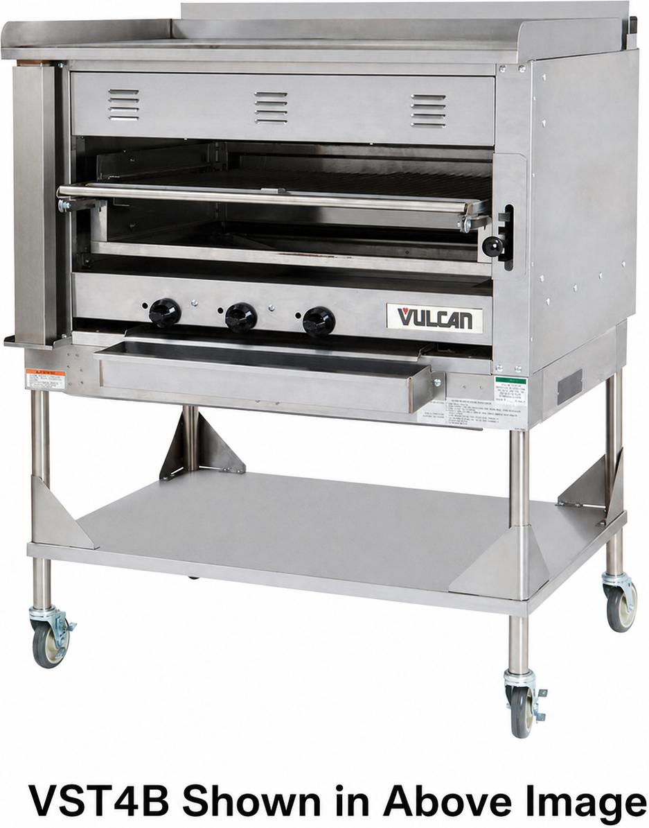 Vulcan - 3 Burner Chophouse Ceramic Broiler With Griddle Plate - VST3B