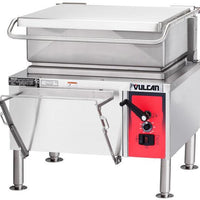 Vulcan - 30 Gallon Gas Floor Model Tilting Skillet Braising Pan with Manual Controls - VG30