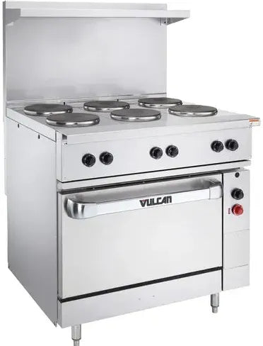 Vulcan - 36" Endurance Electric Range with 2 French Plates, 24" Griddle, Standard Oven, 208V - EV36S-2FP24G-208