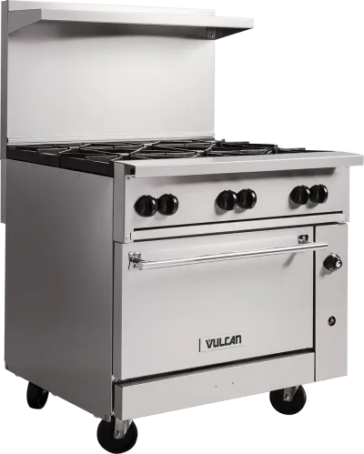 Vulcan - 36" Endurance LP Gas Range with 2 Burners, 24" Thermostatic Griddle, Standard Oven - 36S-2B24GTP
