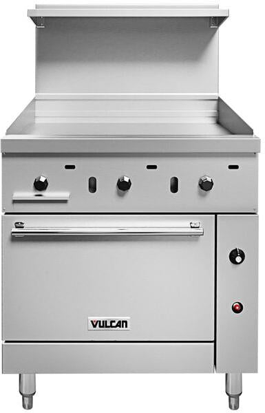 Vulcan - 36" Endurance Natural Gas Range with 36" Manual Griddle, Convection Oven - 36C-36GN