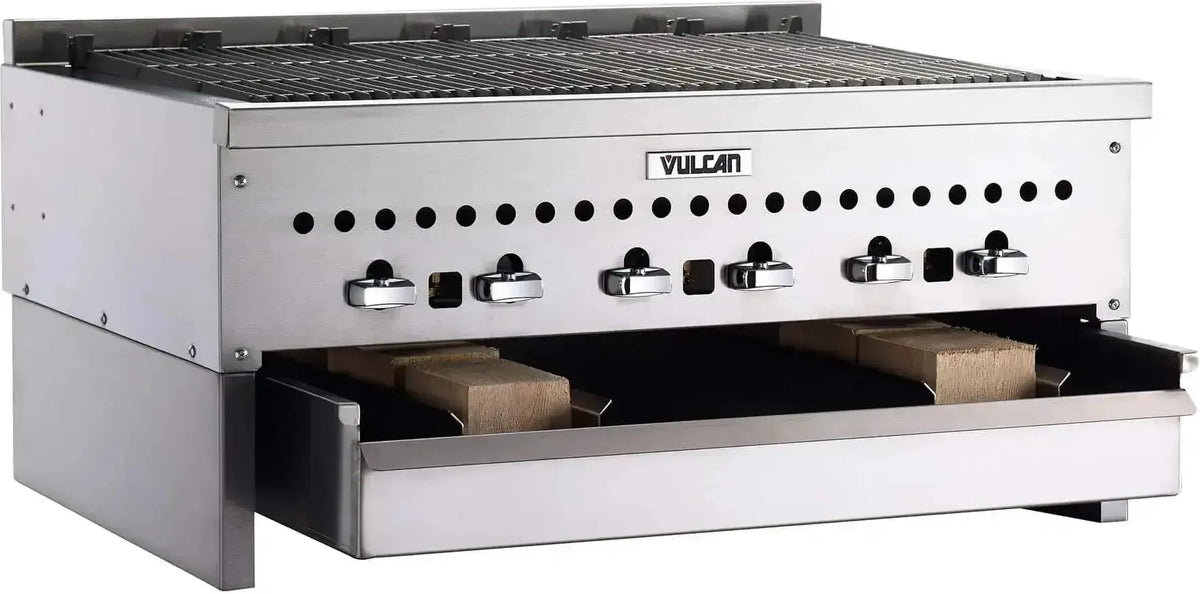 Vulcan - 36" Gas Countertop Standard Duty Radiant Charbroiler with Manual Control - VCCB36